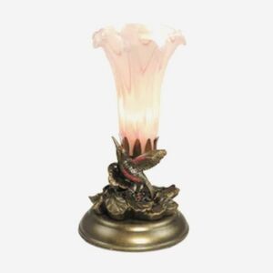 Vintage Dale Tiffany Hummingbird Tulip Lamp